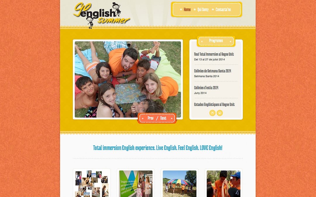 Go English Summer website