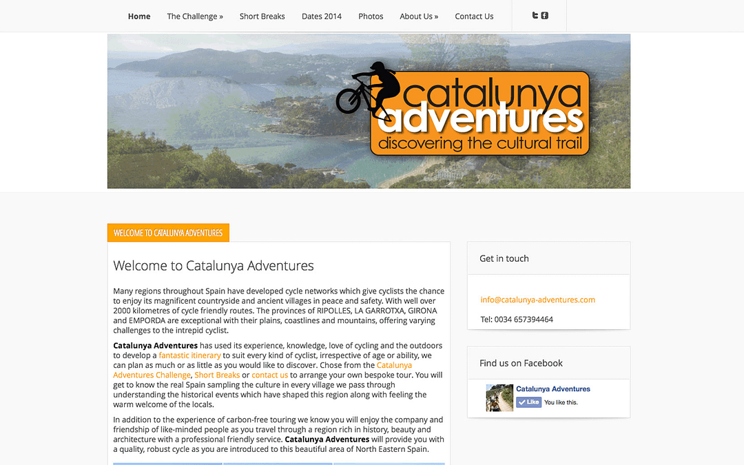 Catalunya Adventures website